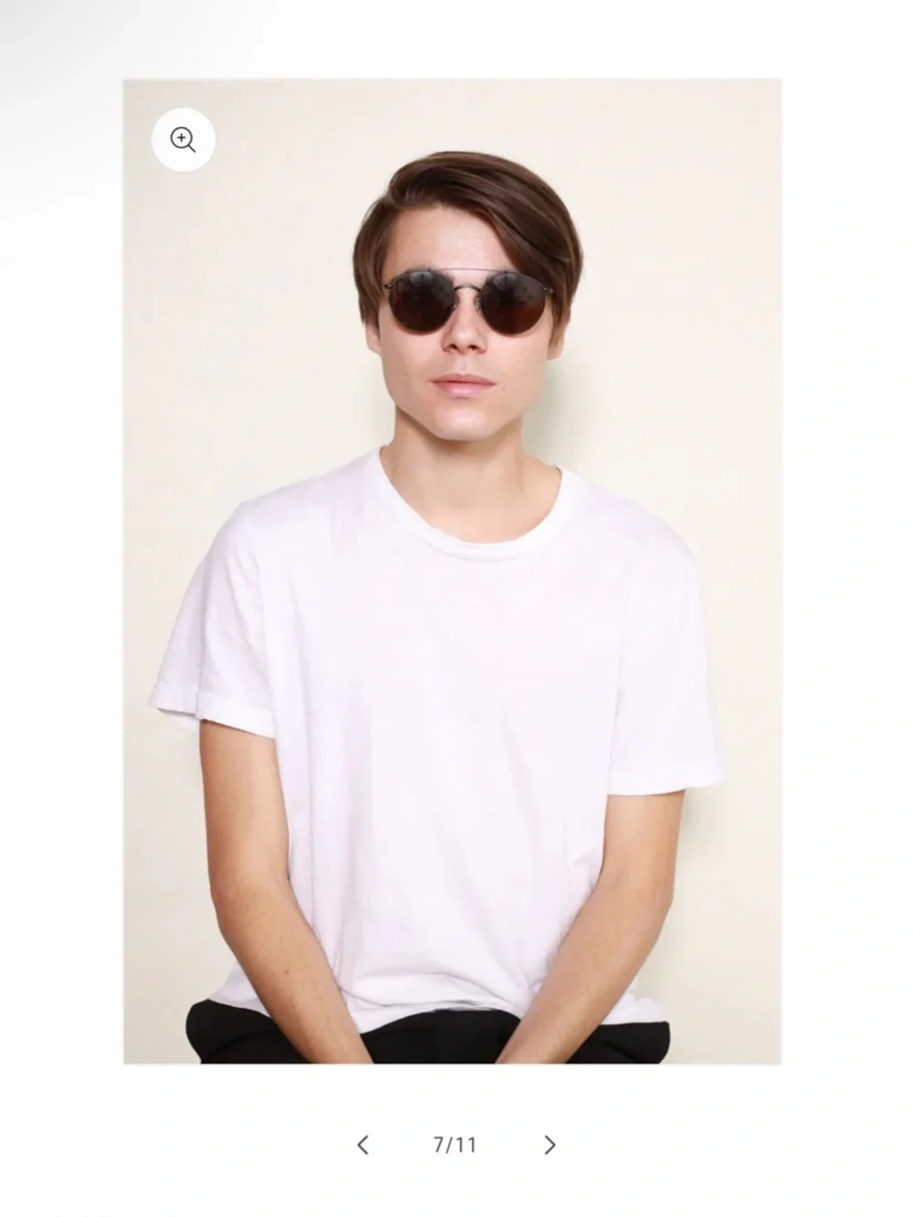 WONDERLAND INDIO Round Metal Frame Sunglasses in Black with Brown Lenses